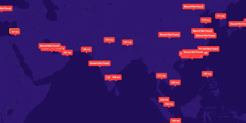  نقشه سرعت DNS برای دیجیکالا