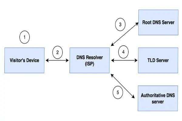 گام‌های DNS Resolution
